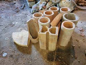 lot 269 image: Lot of Terra Cotta Chimneys and Block - NO SHIPPING