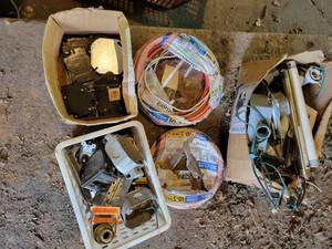 lot 272 image: Lot of Electrical - 103 Romex Wire, Circuit Breakers and More