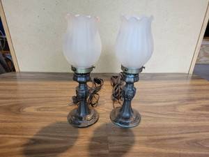 lot 310 image: Pair of Vintage Metal Lamps