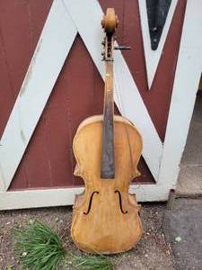lot 322 image: Vintage Cello for Wall Dcor - NO SHIPPING