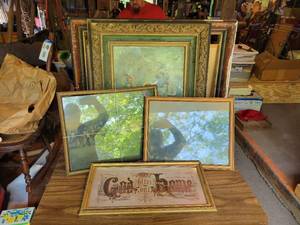 lot 360 image: Antique & Vintage Frames and Prints - NO SHIPPING