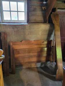 lot 368 image: Solid Wood Headboard and Footboard - NO SHIPPING
