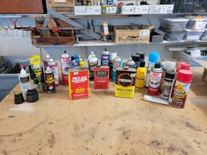 lot 476 image: Large Lot of Cleaners, Fluids, Black Powder, and More - NO SHIPPING