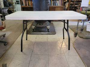 lot 481 image: 24 x 48 Poly Folding Table - Great Shape NO SHIPPING