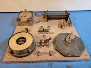 lot 1051 image: Antique Gauges  Testing Board - Mounted to piece of Granite