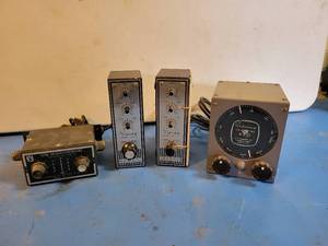 lot 1072 image: (2) E.F. Johnson Viking Phone Patches (250-46), Viking Two VFO Meter and CB Matchbox (250-49)