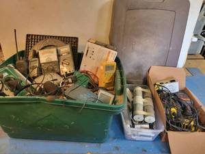 lot 1227 image: Tote FULL of Assorted Electronics, Electronic Parts and More