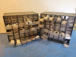 lot 1230 image: (2) Parts Cabinets with Assorted Surface Mount Capacitors, Surface Mount Resistors and More