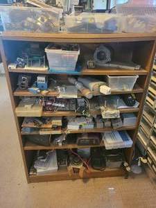 lot 1232 image: Shelf Lot of Assorted Electronics and Parts  - NO SHIPPING