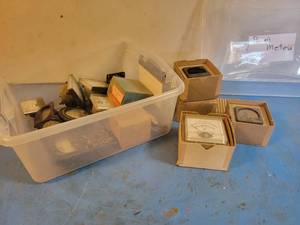 lot 1238 image: Tote of Assorted Panel Meters
