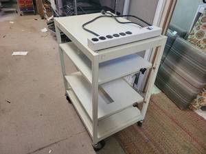 lot 1276 image: Rolling Steel Cart - Overall Approx. 33 x 24 x 18 - NO SHIPPING