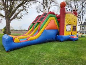 Happy Jump Inc Slide Sports Double SlideBouncer Combo