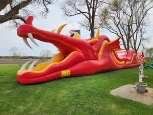 2006 Adventure Bounce Inc 60-foot Red Dragon Obstacle Coarse and Slide
