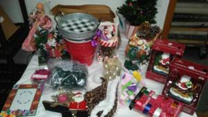 lot 73 image: Christmas Decor, Glassware and More.