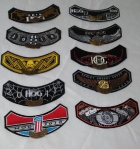 lot 102 image: Hog Patches  pins. Harley Motorcycle
