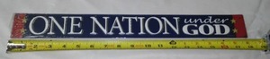 lot 121 image: One Nation under God metal sign.