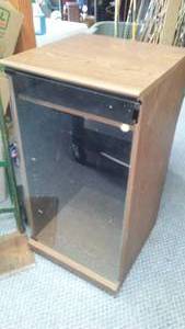 lot 160 image: Pioneer Glass Front Cabinet for Stereo Components.