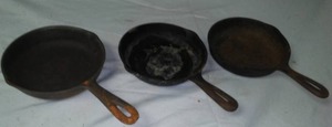 lot 193 image: Cast Skillets (3) 6.5 in.