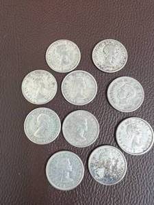 LOT OF 10 CANADIAN DIMES SILVER