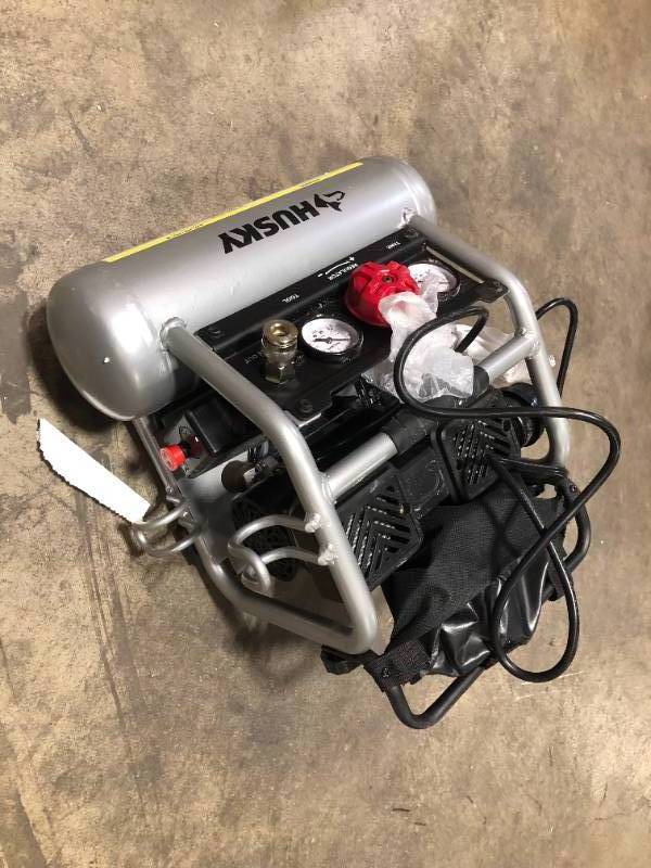 Husky 1 Gal. Portable Electric-Powered Silent Air Compressor