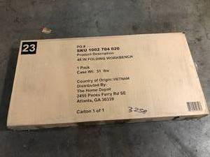 48 inch Folding Workbench   Customer Returns See Pictures