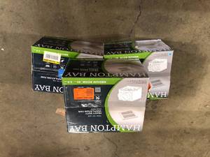 3 Lots of Hampton Bay 80 CFM Ceiling Mount Room Side Installation Heavy-Duty Bathroom Exhaust Fan, ENERGY STAR Customer Returns See Pictures