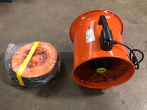 EVOR Utility Blower Fan 12 in. 520 Watt 2295 CFM High Velocity Ventilator with 16 ft. Duct Hose for Fume Exhausting Customer returns See Pictures