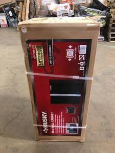 Husky Ready-to-Assemble 24-Gauge Steel Wall Mounted Garage Cabinet in Black (28 in. W x 29 in. H x 12 in. D)  Customer returns See Pictures