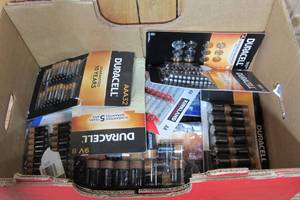 Box of mixed batteries-All sizes- Duracell - Kirkland Batteries.