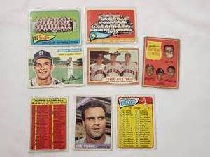 lot 4 image: Lot of 8 Vintage Cards Including Joe Torre