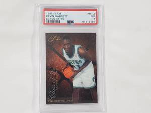 lot 9 image: Kevin Garnett 1995 Flair Rookie #R-2 PSA 7 NM, Class of 95