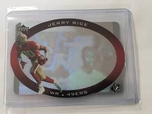 lot 28 image: Jerry Rice 1995 Upper Deck Hologram #42