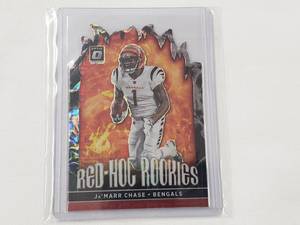 lot 33 image: JaMarr Chase Rookie Card Donruss Optic Red-Hot Rookies #RHR-4 Numbered 1725