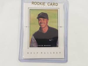 lot 45 image: Tiger Woods Rookie Card Upper Deck Golf Gallery GG4