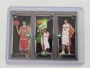 lot 48 image: LeBron James 111, Darko Milicic 112, Kirk Hinrich 117 Rookie Card