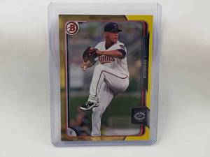 lot 102 image: Joe Berrios 2015 Topps Bowman #BP91