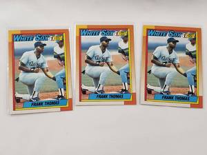 lot 113 image: Lot of 3 Frank Thomas Rookie Cards #1 Draft Pick Topps #414