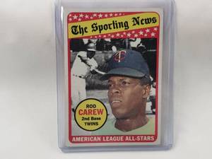 lot 121 image: Rod Carew The Sporting News American League All-Stars 1969 Topps #419