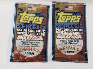 lot 129 image: Lot of 2 Unopened 2002 Topps Series 2 Major League Baseball Cards