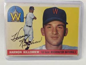 lot 130 image: Harmon Killebrew Rookie 1955 Topps #124