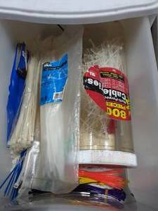 Drawer Bin Full Of Assorted CableZip Ties