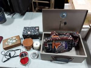 Lot Of Misc. Trinket & Stash Boxes, Strong Box No Lock