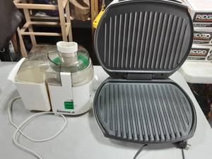 George Foreman Grill Lean Meat Fat Reducing Grilling Machine & The Juice Man Jr. Juicer