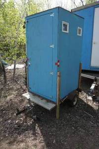 lot 15 image: Custom Built Ice House Porta Potty on Trailer