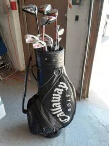 Set Of Diablo Edge Callaway Golf Clubs 4-Woods, 9-Irons, 1-Putter & A Nice Bag Clubs Marked 50 W-R FLEX