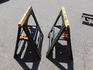 Pair Of Plastic Saw Horses