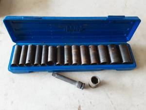 12 Inch Impact Socket Set & 5 Extension & Case