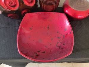 lot 280 image: Ruby Dcor Vessels Grouping