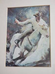 lot 79 image: Montana Artist Joyce C. Mackay Cowboy