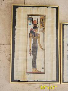 lot 82 image: Tree of Life & Egyptian Queen Papyrus Prints